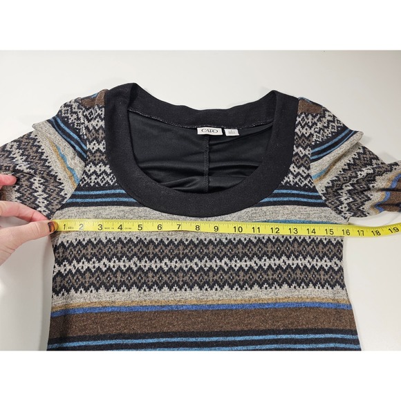 Cato size small lined Aztec themed boho dress half sleeve Midi ^ - Picture 6 of 8